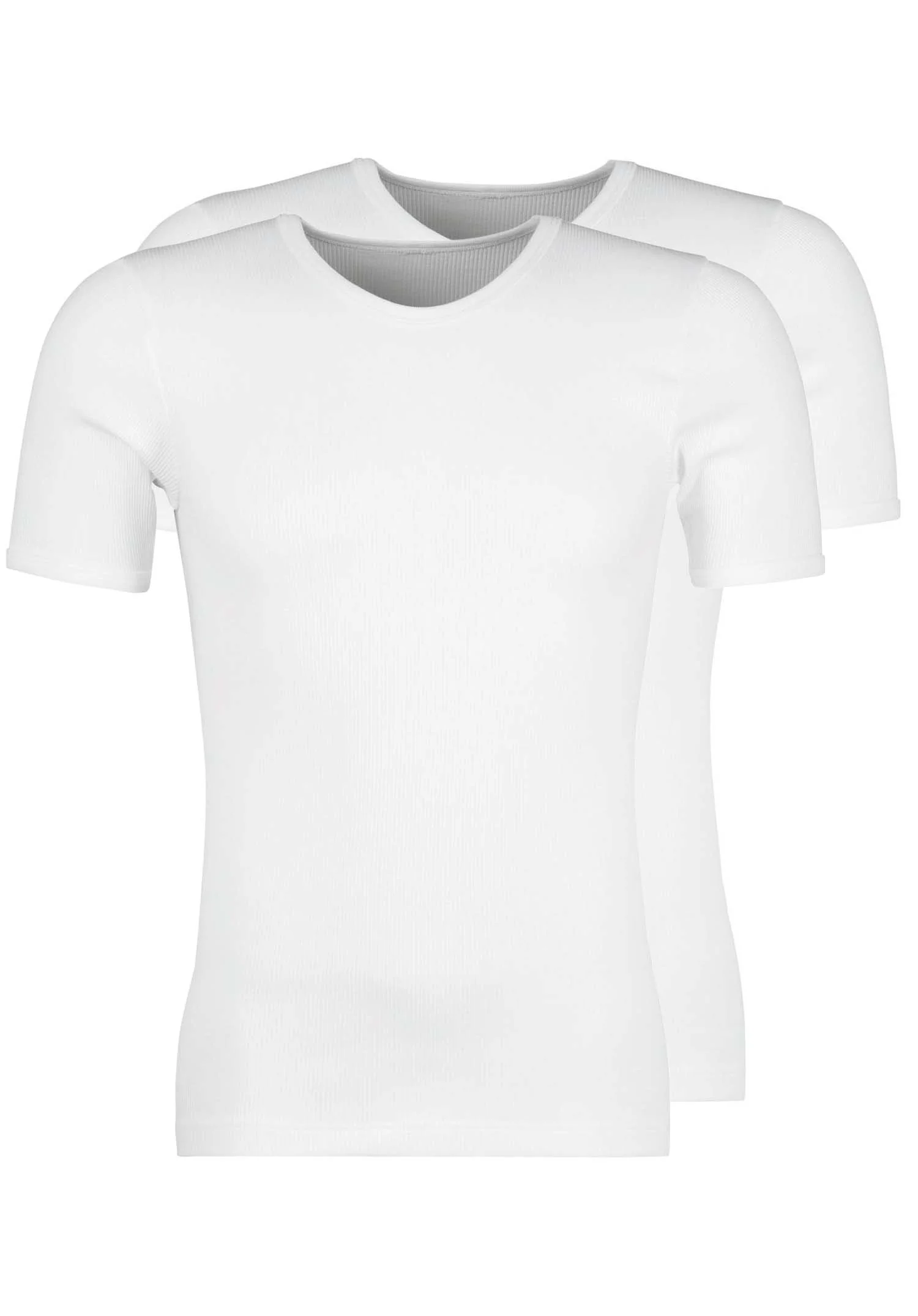 HUBER hautnah - Cotton Double Rib - Shirt 1/2 - 2 Pack - Image 3
