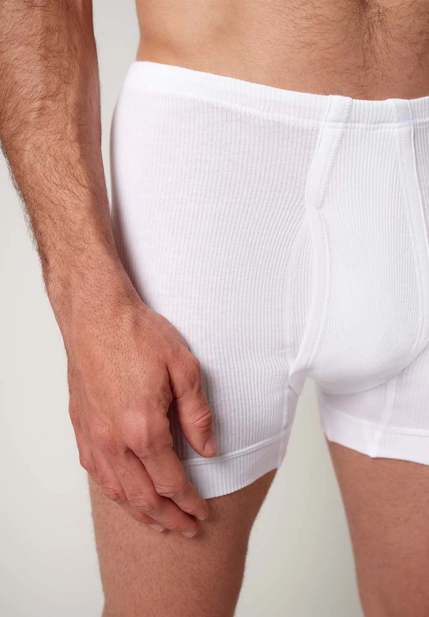 HUBER hautnah - Cotton Double Rib - Pants With Fly 2 Pack - Image 3