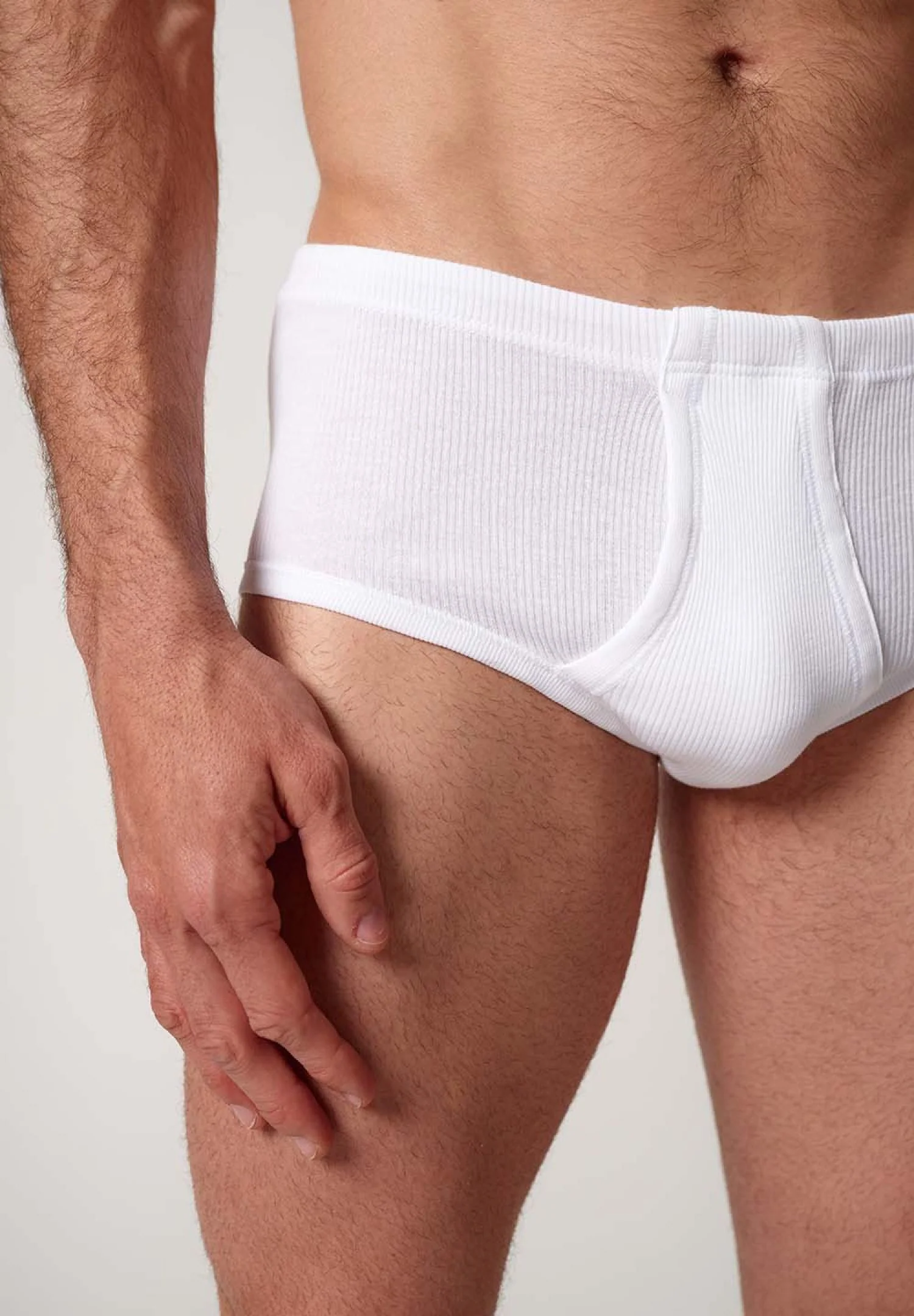 HUBER hautnah - Cotton Double Rib - Briefs With Fly 2 Pack - Image 3
