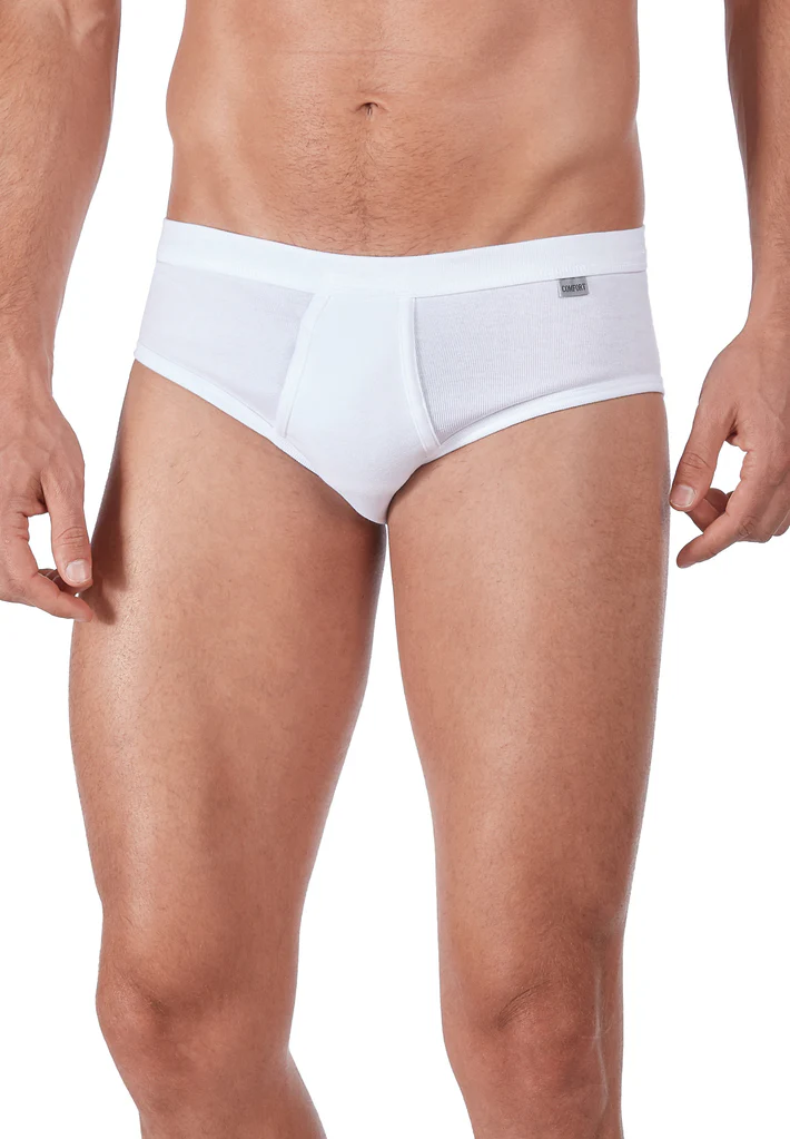 HUBER hautnah - Cotton Fine Rib - Briefs with fly - Sale