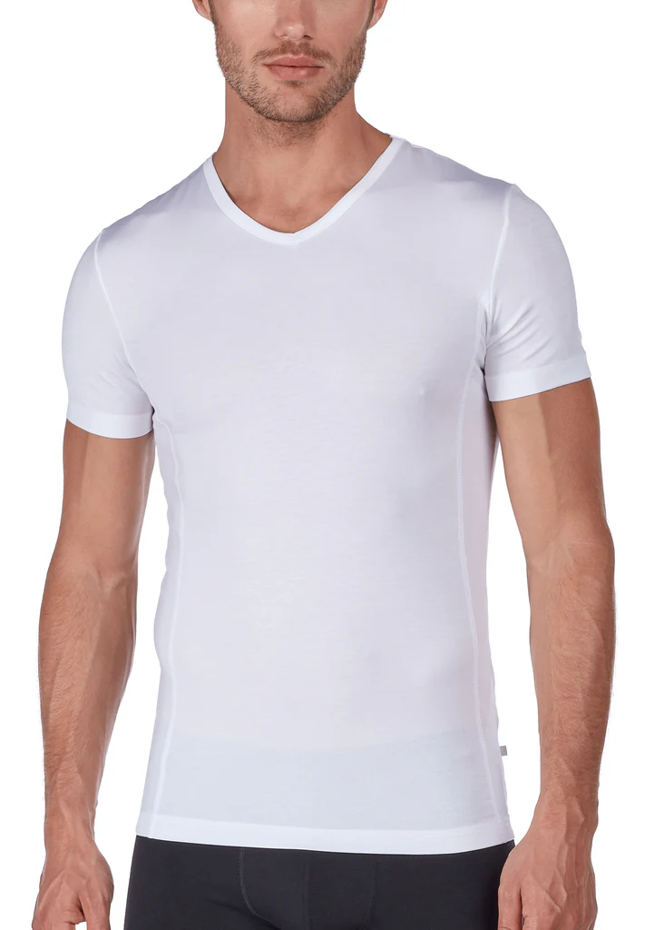 HUBER hautnah - Lyocell Selection - V-neck Shirt s/slv - Image 3