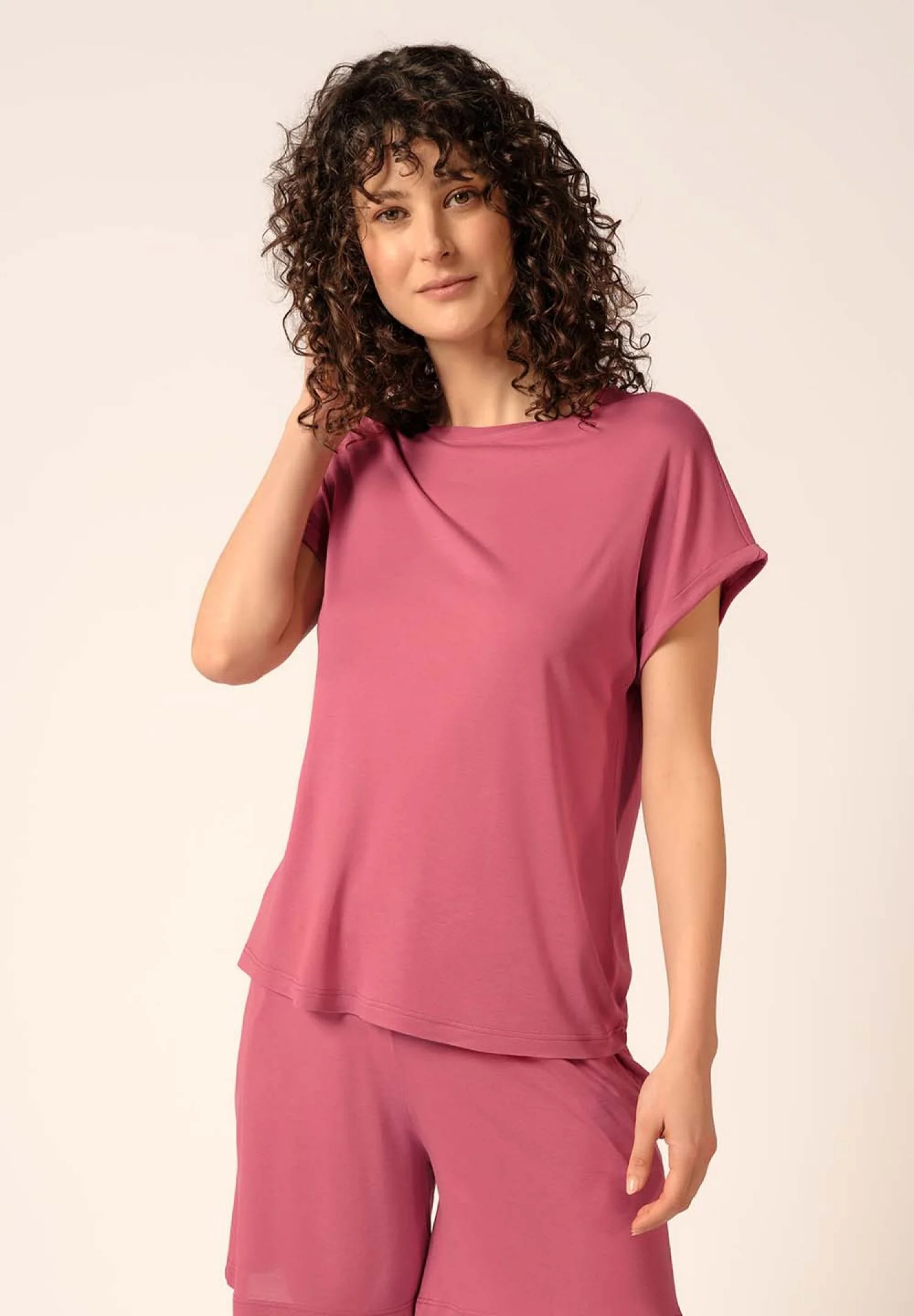 HUBER hautnah - Night Basic Selection - Pajama Top Short - Image 6