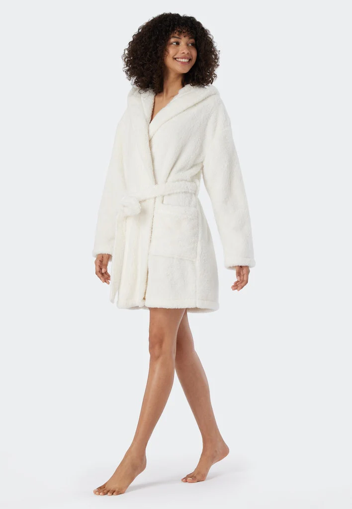 Schiesser - Bathrobe - Teddy Fleece With Hood - Image 3