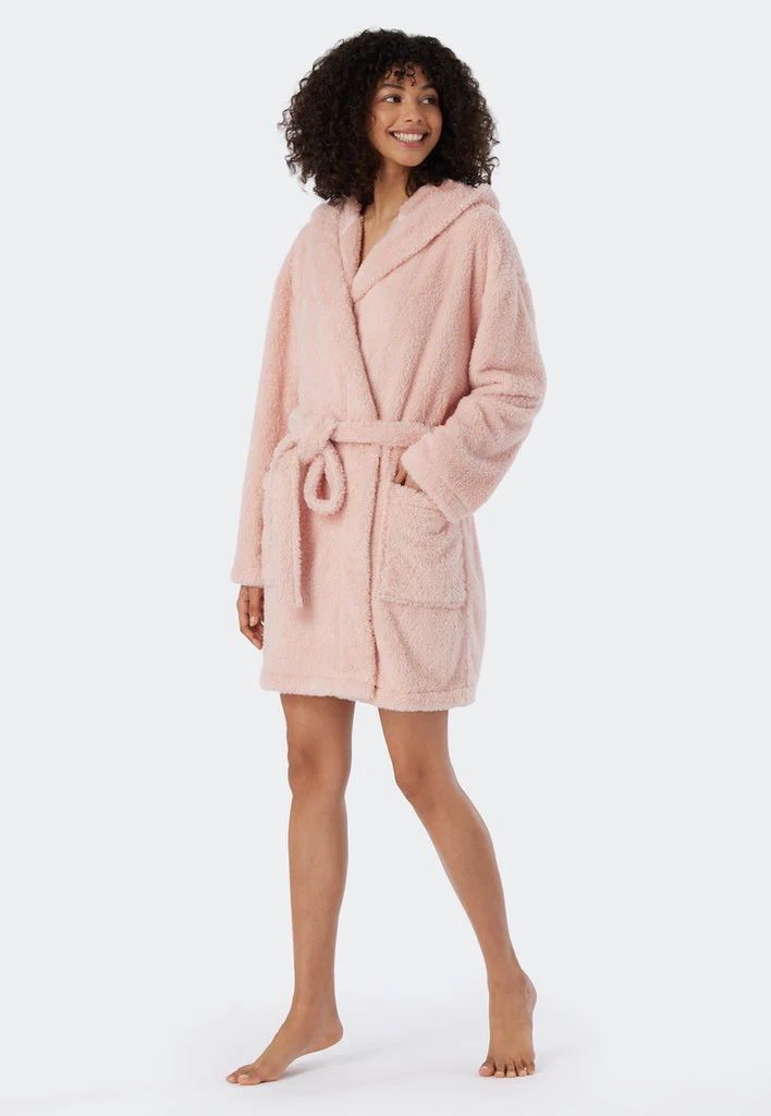 Schiesser - Bathrobe - Teddy Fleece With Hood - Image 4