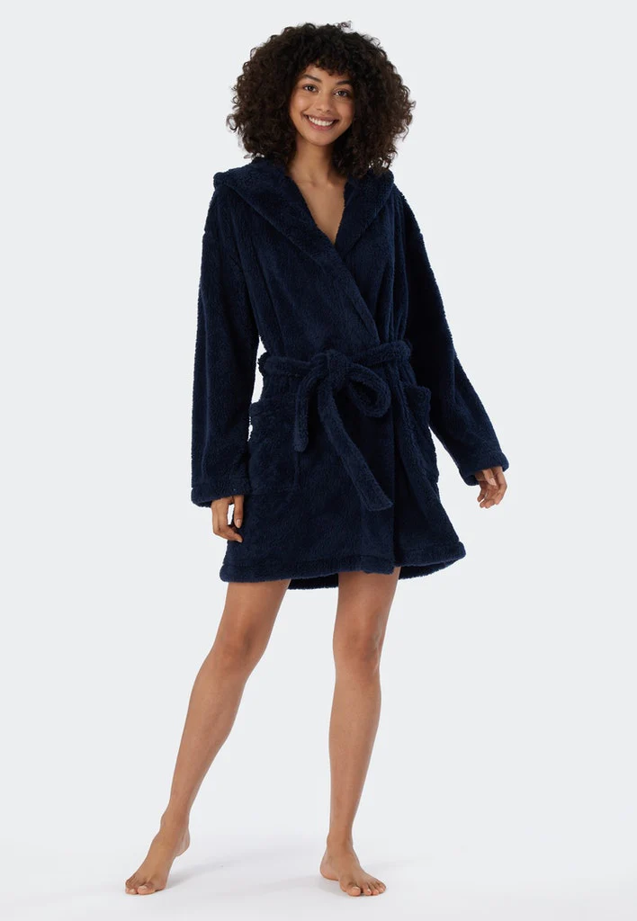 Schiesser - Bathrobe - Teddy Fleece With Hood - Image 5