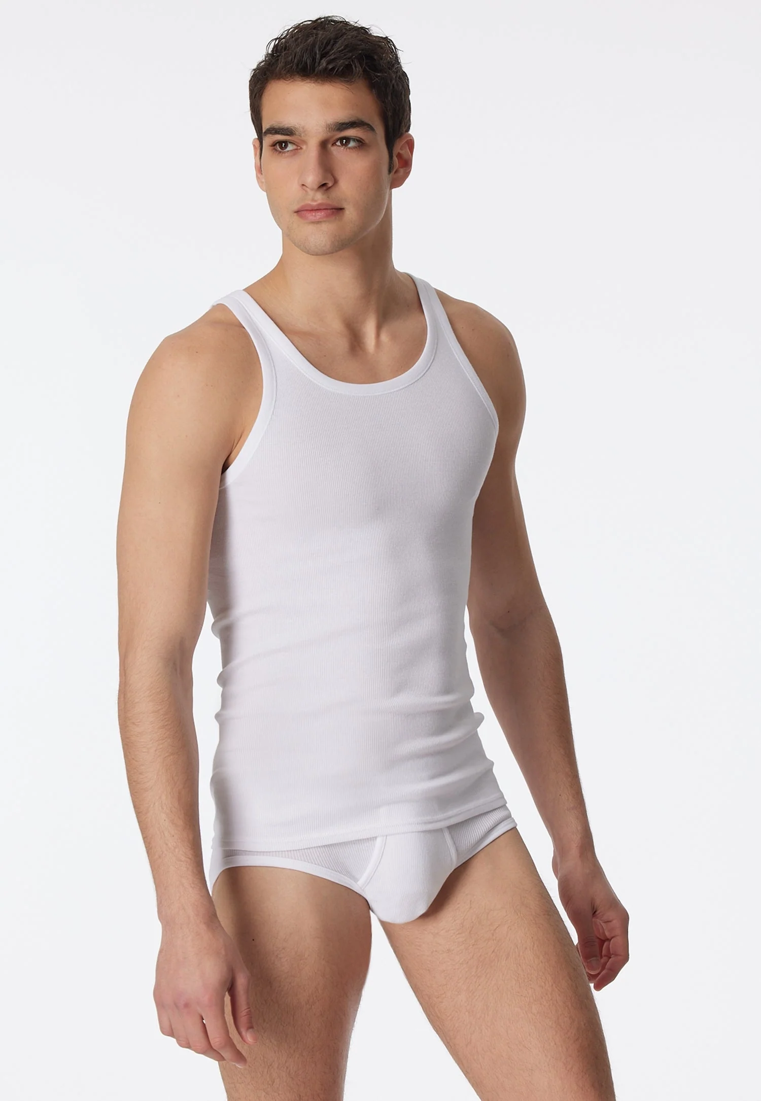 Schiesser - Cotton Essentials Double Rib  - Shirt 0/0 - 2 Pack - Sale - Image 3