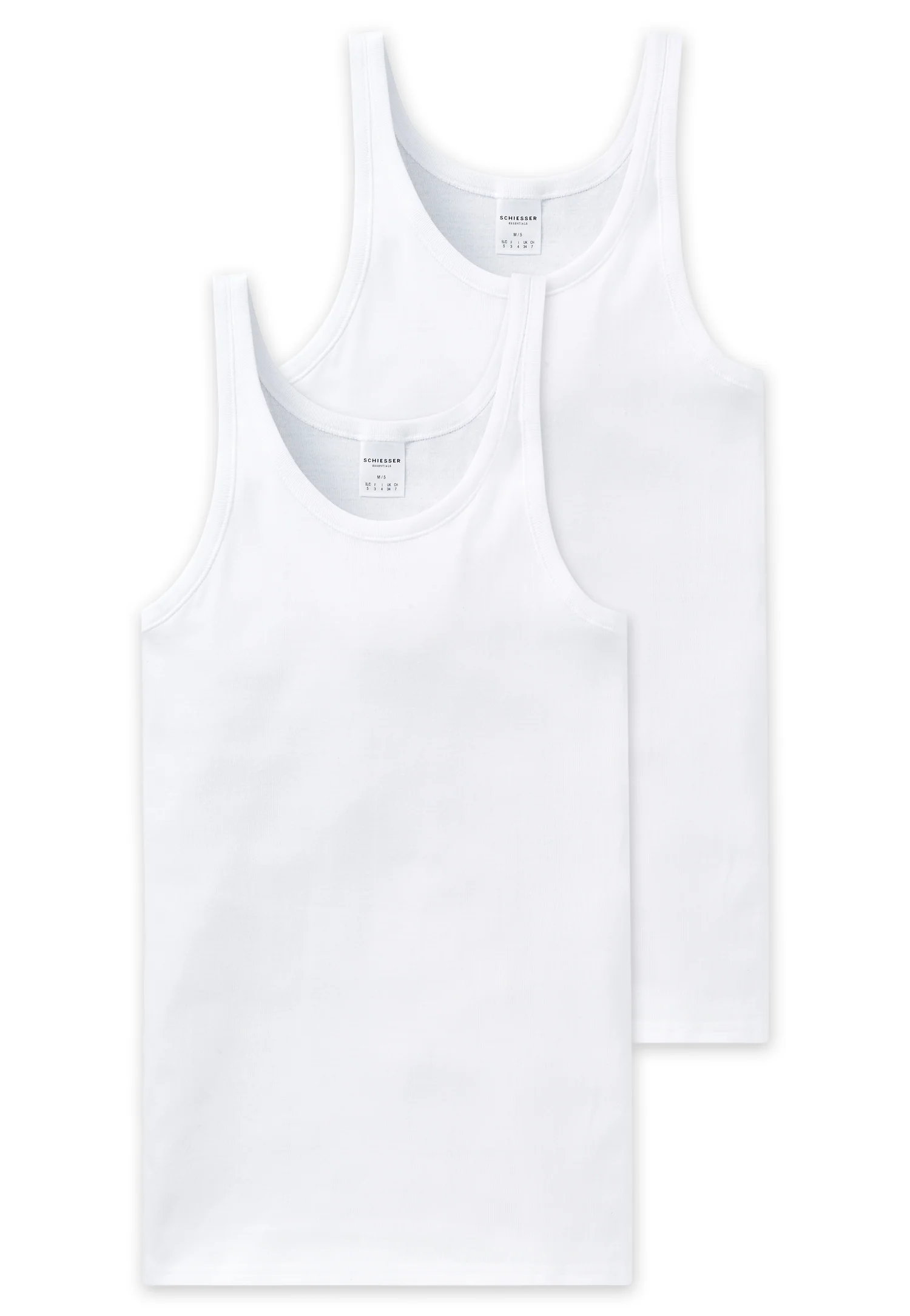 Schiesser - Cotton Essentials Fine Rib - Tank Top - 2 Pack - Image 5