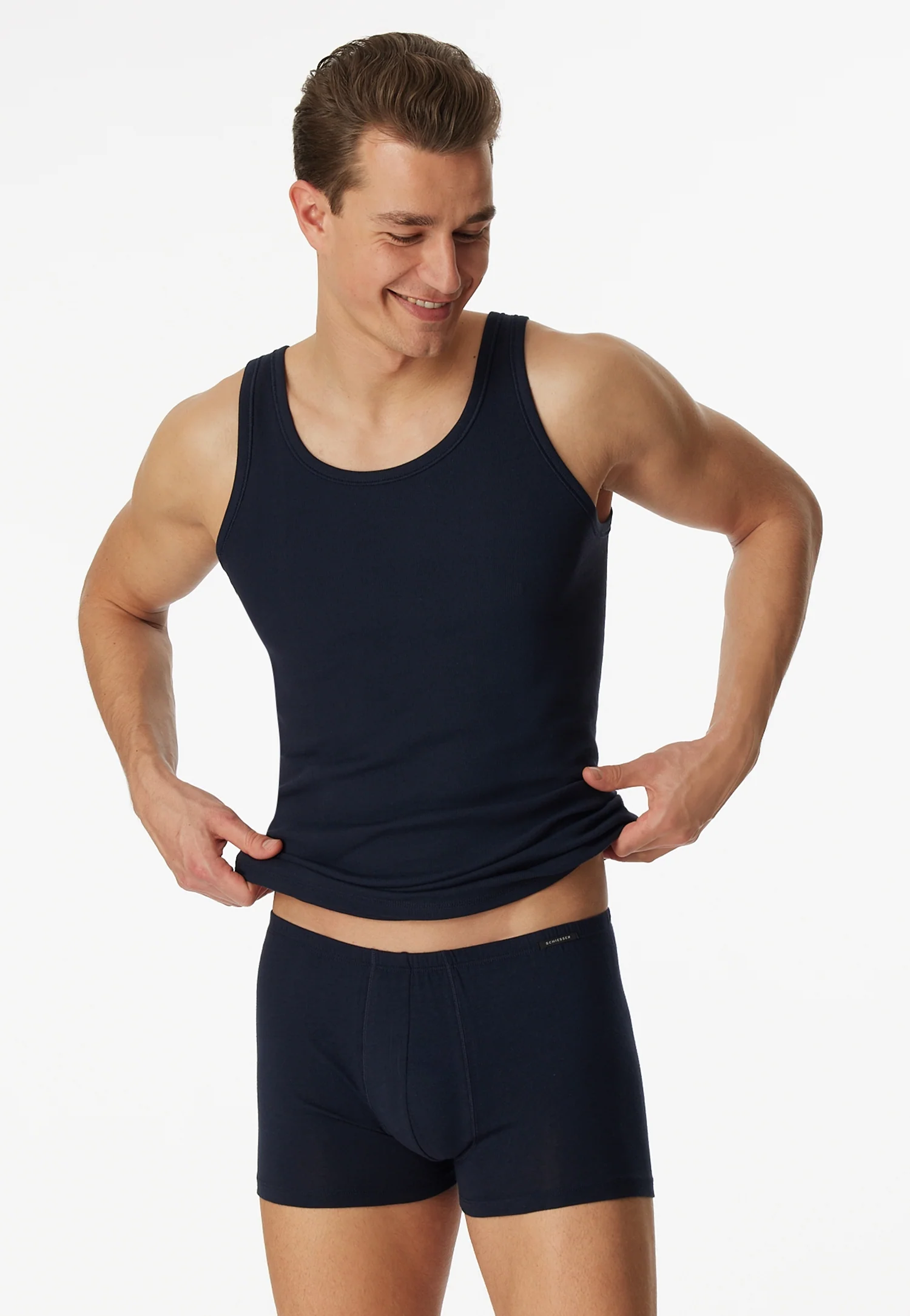 Schiesser - Cotton Essentials Fine Rib - Tank Top - 2 Pack - Image 6