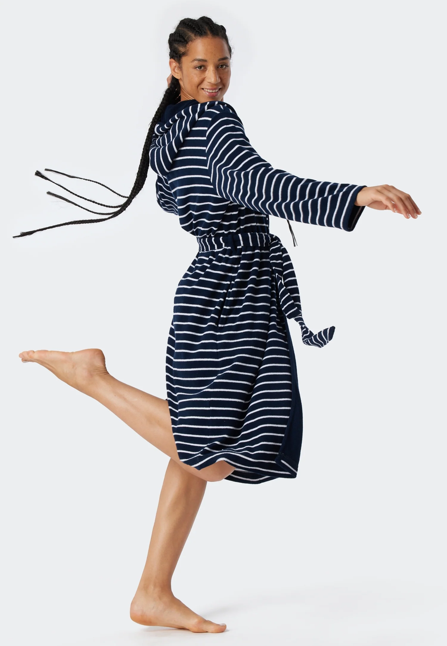Schiesser -  Feather Terry - Bathrobe Light Terry Striped - Image 13