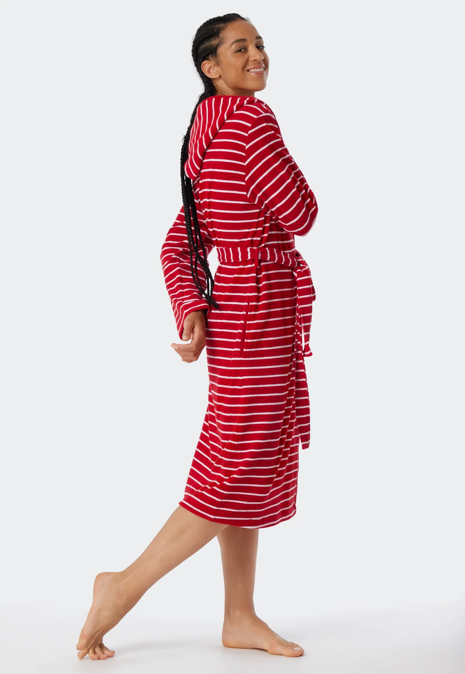 Schiesser -  Feather Terry - Bathrobe Light Terry Striped - Image 3