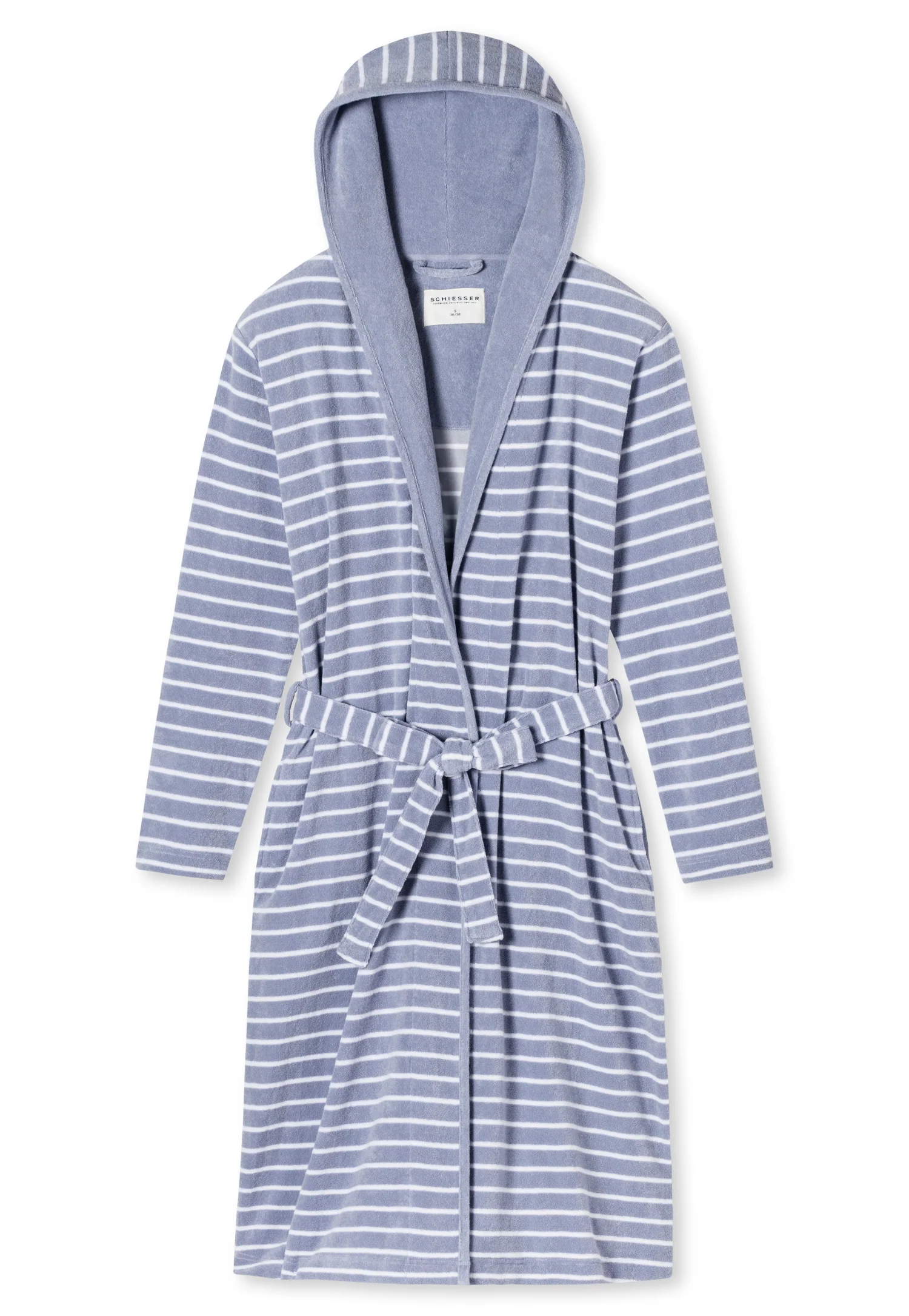 Schiesser -  Feather Terry - Bathrobe Light Terry Striped - Image 8